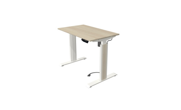 Kerkmann sta-/zittafel Move 1 Advance 100 x 60 cm frame wit, tafelblad esdoorn, 10190250