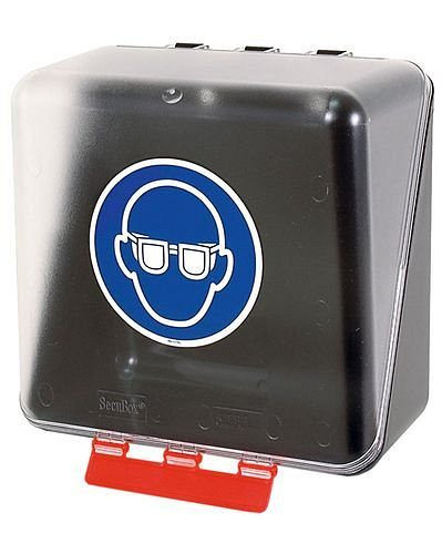 DENIOS midi box voor het opbergen van oogbescherming, transparant, 116-483
