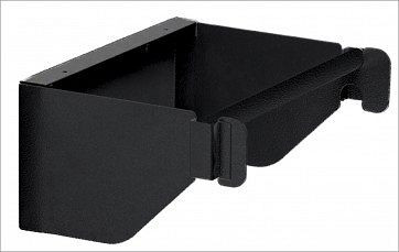 ADB papierrolhouder, afmetingen LxDxH: 338x192x120 mm, geschikt voor europerforatie (10x10 mm / 38x38 mm), kleur: zwart, RAL 9005, 73188