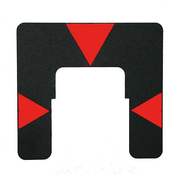 proNIVO metalen doelbord, type GZT4, zwart en rood, 206-6335-26-R