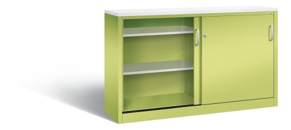 C+P dressoir met schuifdeuren Acurado, H1000xB1600xD400mm, kleur: Viriding groen / Viriding groen, beugelgreep, 2146-00 S10107