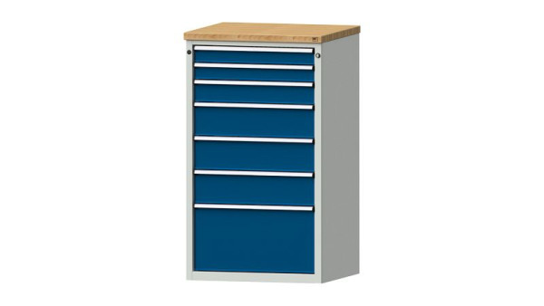 ANKE werkbanken ladekast, model 4009 V, 765 x 700 x 1320 mm, RAL 7035/5010, BMP 40 mm, 611.117
