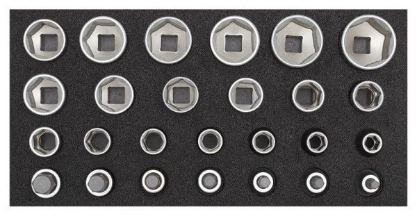 GEDORE dopsleutelset rood 1/2" 2/6 CT-module 26-delig, 3301708