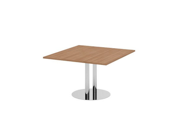 Hammerbacher koppel- en montageplaat, plaatkleur: walnoot, plaat: 1200 x 1300 x 25 mm, kolom/plaatbasis in chroom, werkhoogte: 740 mm, VKT12S/N/C