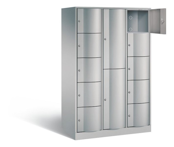 C+P combinatie lockerkast Resisto, H1950xB1148xD640mm, kleur: wit aluminium, 8070-3731 S10019