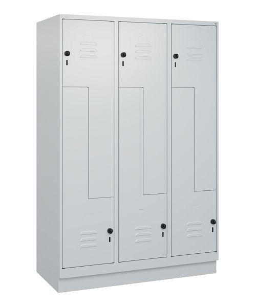 C+P Z-Spind Classic PLUS, Sockel, 6 Abteile, 1800x1200x500mm, 7035/7035, Drehriegel, 0800237-326 S10009