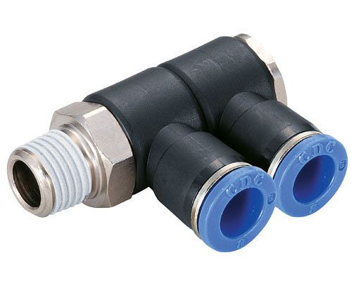 timmer B-WVTEdk2-6-1/4-KU, hoekverdeler schroefaansluiting conisch schroefdraad, slang-Ø: 6 mm, schroefdraad: 1/4", VE: 5 stuks, 03180805