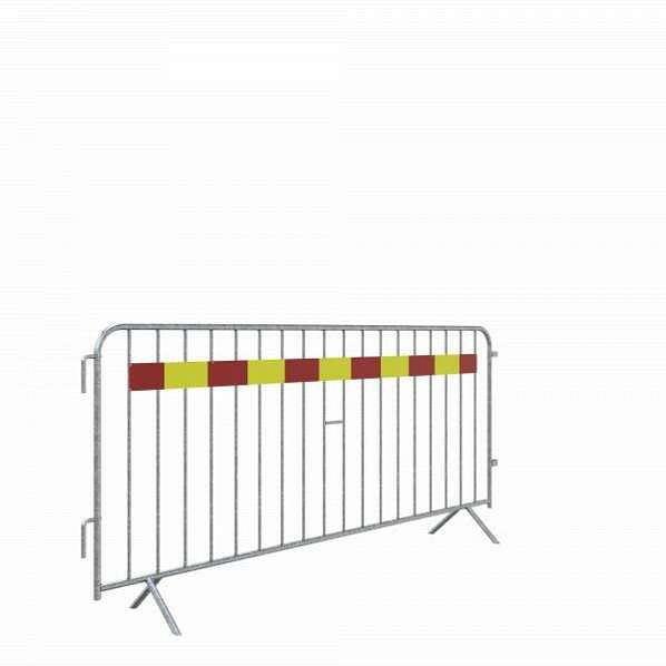 Schakebarrière type E, gemaakt van 25 mm stalen buis, met loopijzeren haken en verbindingsbeugels van platijzer, met vier gelaste voeten, 419_010ESK2