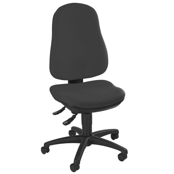 Lüllmann bureaudraaistoel, gestoffeerd, kunststof onderstel, antraciet, 210175