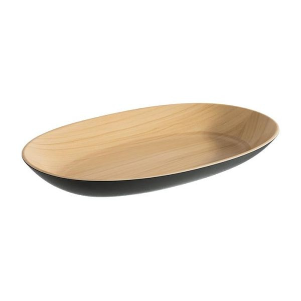 APS schaal -FRIDA-, 33,5 x 21 cm, hoogte: 4 cm, melamine, binnenkant: houtlook, buitenkant: zwart, 1,2 liter, 84948