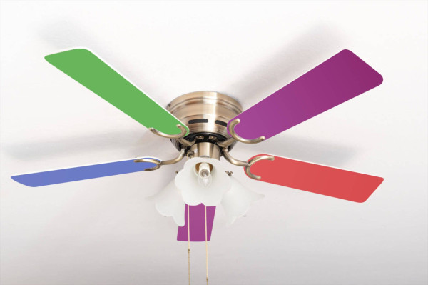 Pepeo Extra platte plafondventilator Kisa Multicolor MA met verlichting, 105420193