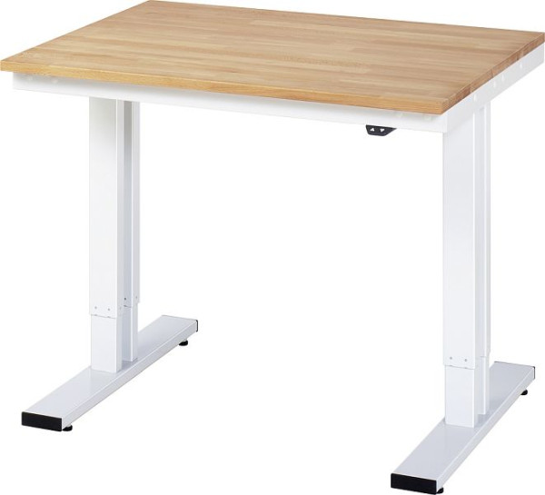 RAU werktafel serie adlatus 300 (elektrisch in hoogte verstelbaar), massief beuken blad, 1000x720-1120x800 mm, 08-WT-100-080-B