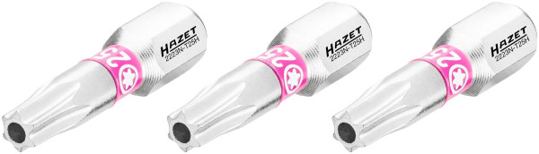 Hazet bit, massieve zeskant 6,3 (1/4 inch), Tamper Resistant TORX® profiel, T25H, aantal gereedschappen: 3, 2223N-T25H/3