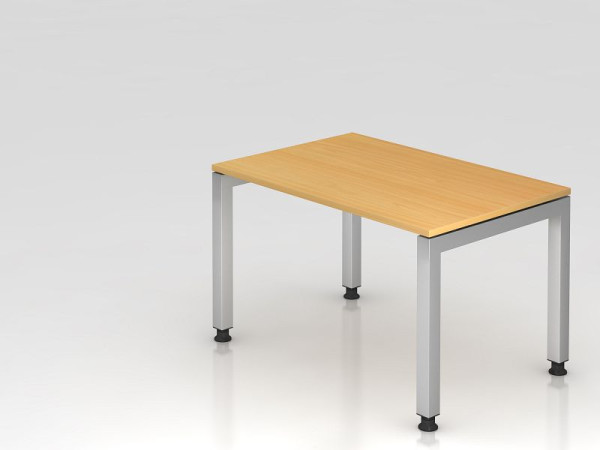 Hammerbacher bureau U-voet vierkant 120x80cm beuken, rechthoekige vorm, zwevende plaat, VJS12/6/S