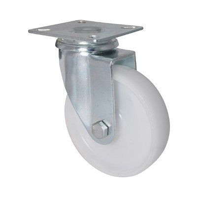 WAGNER Apparate-Lenkrolle Durchmesser 100mm, PP, Gleitlager, Tragkraft 75kg, VE: 4 Stück, 3160001