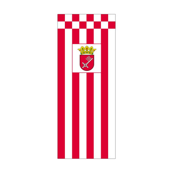 Stein HGS HGS Bremen staatsvlag (sleutel), 300 x 120 cm (staand formaat), met kunststof karabijnhaak, FlagTop 110 g/m², voor vlaggenmasten 7 m, zonder ajoursteek, 26276