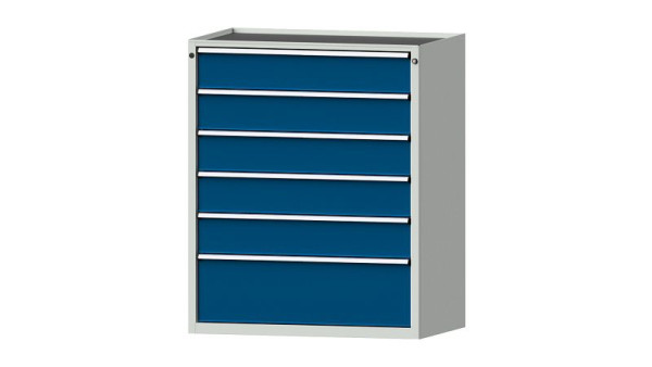 ANKE werkbanken ladekast, model 4003 V, 1060 x 675 x 1280 mm, RAL 7035/5010, kuip, 611.504