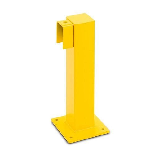 Moravia stootbescherming XS, begin-/eindpaal, geel gecoat, voor deuvels, H 500 mm, 311024