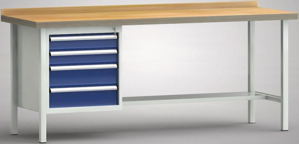 KLW standaard werkbank - 2000 x 700 x 840 mm L x D x H, WS118N-2000M40-E7025