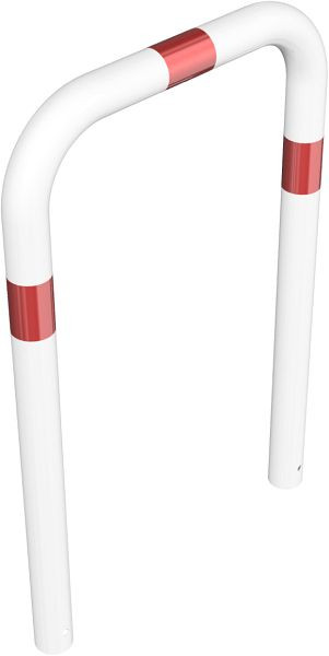 Schak-stootbeschermingsbalk Ø 76 x 2,6 mm zonder dwarsbalk voor inzetting in beton, totale breedte: 750 mm, totale hoogte: 1000 mm, 477_05B