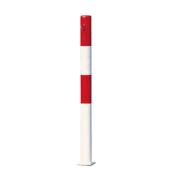Stone HGS afzetpaal -Parat B-, voor inzetting in beton met grondhuls, thermisch verzinkt, zwart-geel, 1 oog, zonder reflectiebanden, stalen buis Ø 60 mm, 34188-00