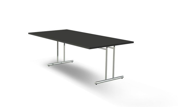 Kerkmann vergadertafel, geschikt voor 6 personen, B 2000 x D 1000 x H 720 mm, antraciet, 11744513