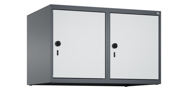 C+P kastopzet Classic PLUS, bovenkast, 7016/7035, veiligheidsdraaisluiting, 500x800x500mm, 2 vakken, 080090-22 S10013