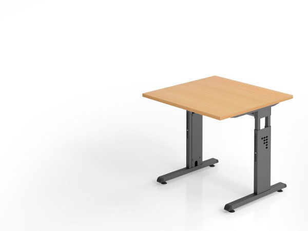 Hammerbacher bureau OS08, 80 x 80 cm, blad: beukenhout, 25 mm dik, 2 mm ABS rand, rechthoekige vorm, VOS08/6/G