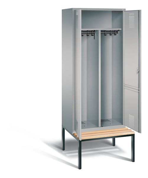 C+P zwart wit kastje Evolo, H2090xW810xD815mm, kleur: wit aluminium, 48052-22 S10045