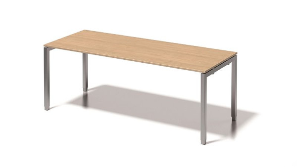 Bisley Cito bureau, 650-850 mm in hoogte verstelbaar U-frame, H 19 x B 2000 x D 800 mm, esdoorn/zilver, DUH2008MP355