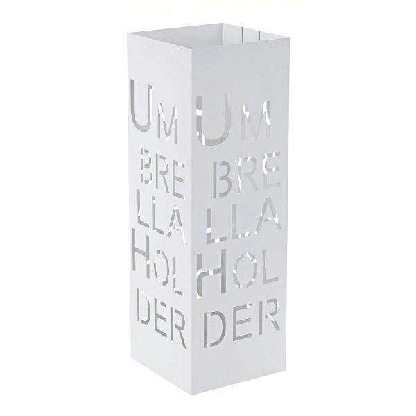 Mendler HWC-C78 paraplubak, paraplubak, parapluhouder, paraplubak, vierkant 55cm, schrijven, wit, 66518