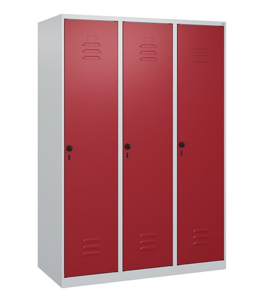C+P luierkluis Classic PLUS met middenwand, 3 vakken, 1700x1200x500mm, 7035/3003, veiligheidsdraaigrendel, 0800007-32F S10001