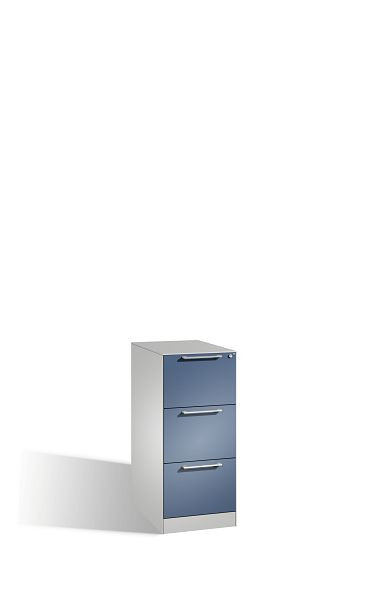 C+P hangarchiefkast Asisto, H1010xB440xD600mm, kleur: lichtgrijs / verre blauw, beugelgreep, 146245-311 S10061