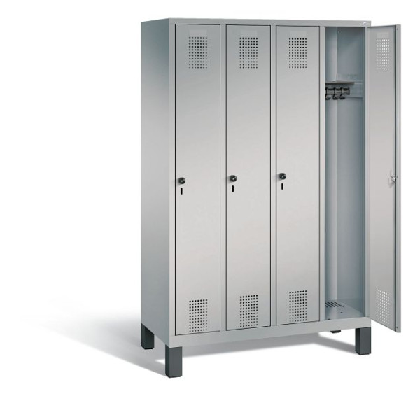 C+P garderobe Evolo, H1850xB1190xD500mm, kleur: wit aluminium, 48010-40 S10051