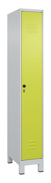 C+P luierkluis Classic PLUS met middenwand, voeten, 1950x300x500mm, 7035/0024, veiligheidsdraaigrendel, 080010-10F S10010
