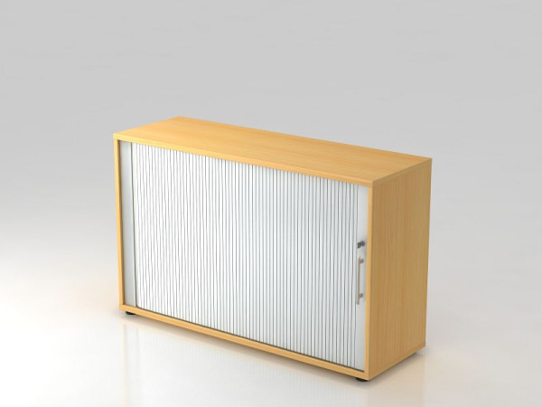Hammerbacher rolluikkast horizontaal, 2OH 120cm relinggreep beuken/zilver, 120x40x74,8 cm (BxDxH), V1732S/6/S/RE