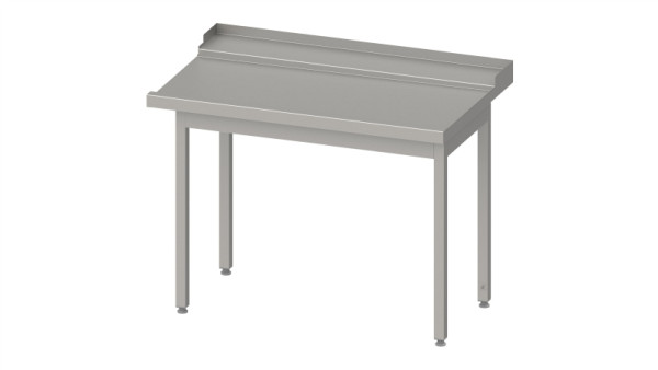 Stalgast afvoertafel "Pro", korfgeleider met afschot, 1800x750x880mm, montagezijde rechts, met opstaande rand, gelast, VAL18710RA