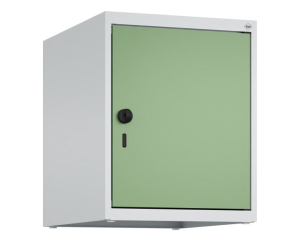 C+P kastopzet Classic PLUS, bovenkast, 7035/6011, veiligheidsdraaisluiting, 500x400x500mm, 1 vak, 080090-12 S10006
