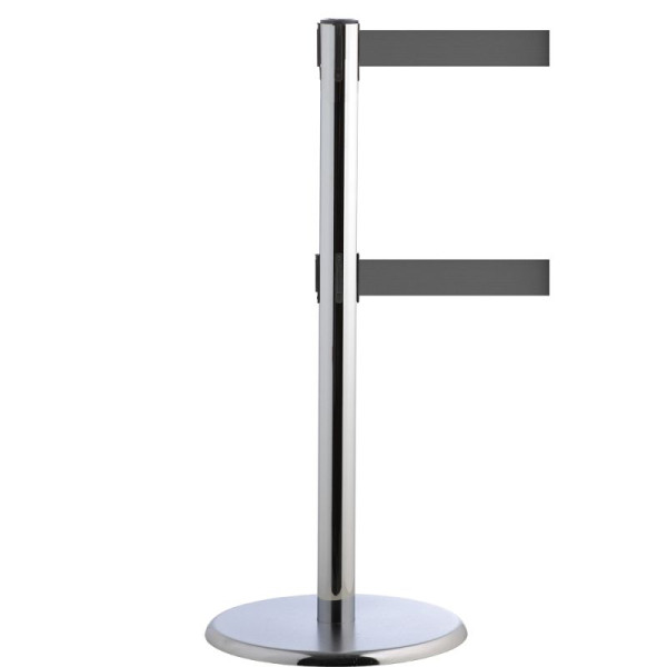 Stein HGS HGS personengeleidingssysteem -P-Line Duo-, chroom, grijs, met magnetisch banduiteinde, bandlengte: 2 x 2,3 m, 14148-1104