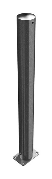 Schake afzetpaal stalen buis Ø 89 x 2,9 mm stationair, voor plugbevestiging, thermisch verzinkt, zonder oog, 489P