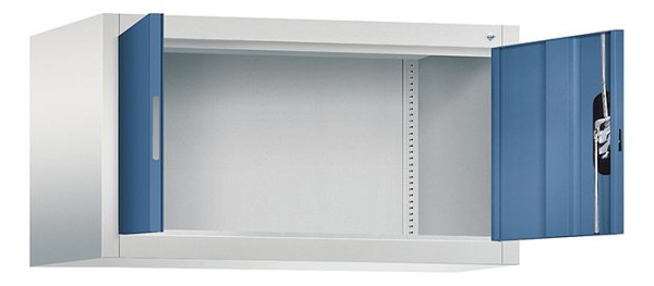 C+P bovenkast Acurado, H500xW930xD500mm, kleur: lichtgrijs / verre blauw, verzonken handgreep, 9284-000 S10295