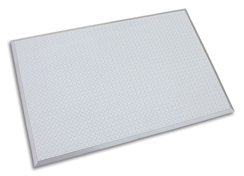 Ergomat Infinity Smooth Silver cleanroom + antivermoeidheidsmat, lengte 90 cm, breedte 60 cm, INS6090-S