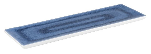 APS GN 2/4 dienblad -BLUE OCEAN-, 53 x 16,2 cm, hoogte: 2 cm, melamine, binnenkant: decor, blauw, buitenkant: wit, 84673
