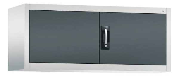C+P bovenkast Acurado, H500xB1200xD400mm, kleur: lichtgrijs / antracietgrijs, verzonken handgreep, 9464-000 S10236