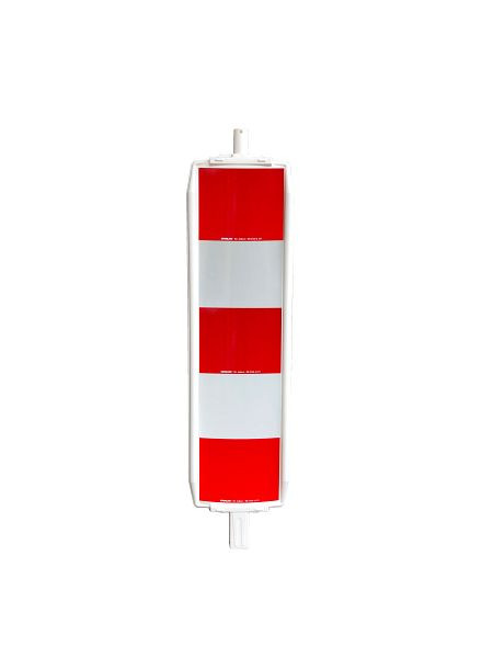 Schake kunststof baken type 60, afgedekt met folie type RA1/A, rood wit, geblokkeerd 200mm dubbelzijdig, beschermd foliegedeelte, 36055B