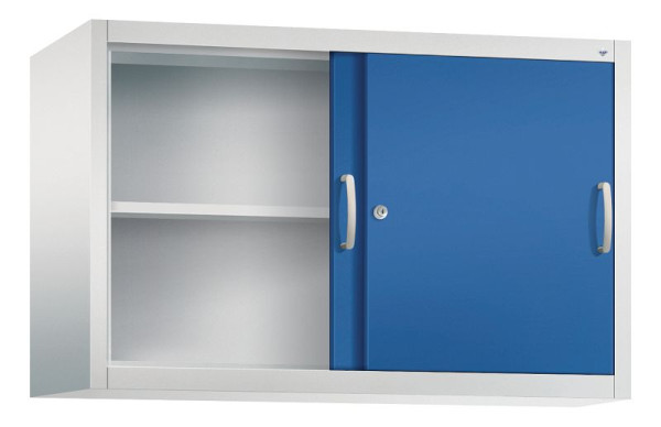 C+P bovenkast Acurado, H790xB1200xD400mm, kleur: lichtgrijs / gentiaanblauw, beugelgreep, 2 niveaus, 2045-00 S10088