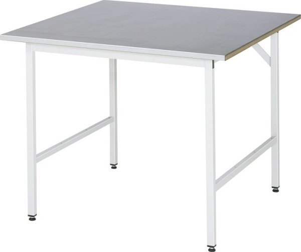 RAU Jerry serie werktafel (3030) - in hoogte verstelbaar, werkblad met plaatstalen bekleding, 1000x800-850x1000 mm, 06-500S10-10.12