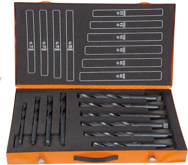 Projahn DIN 345 boor in plaatstalen kast diameter 14-16-18-20-22-24-25-26-28-30 mm 10 stuks, 60720
