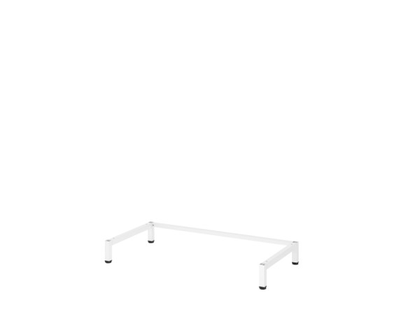 Hammerbacher FlexWall metalen voet 80 cm, H = 10 cm, wit, VFWU08/W