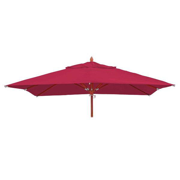 Mendler vervangende hoes voor gastronomie houten parasol HWC-C57, parasolhoes, vierkant 3x3m polyester 3kg, bordeaux, 76661